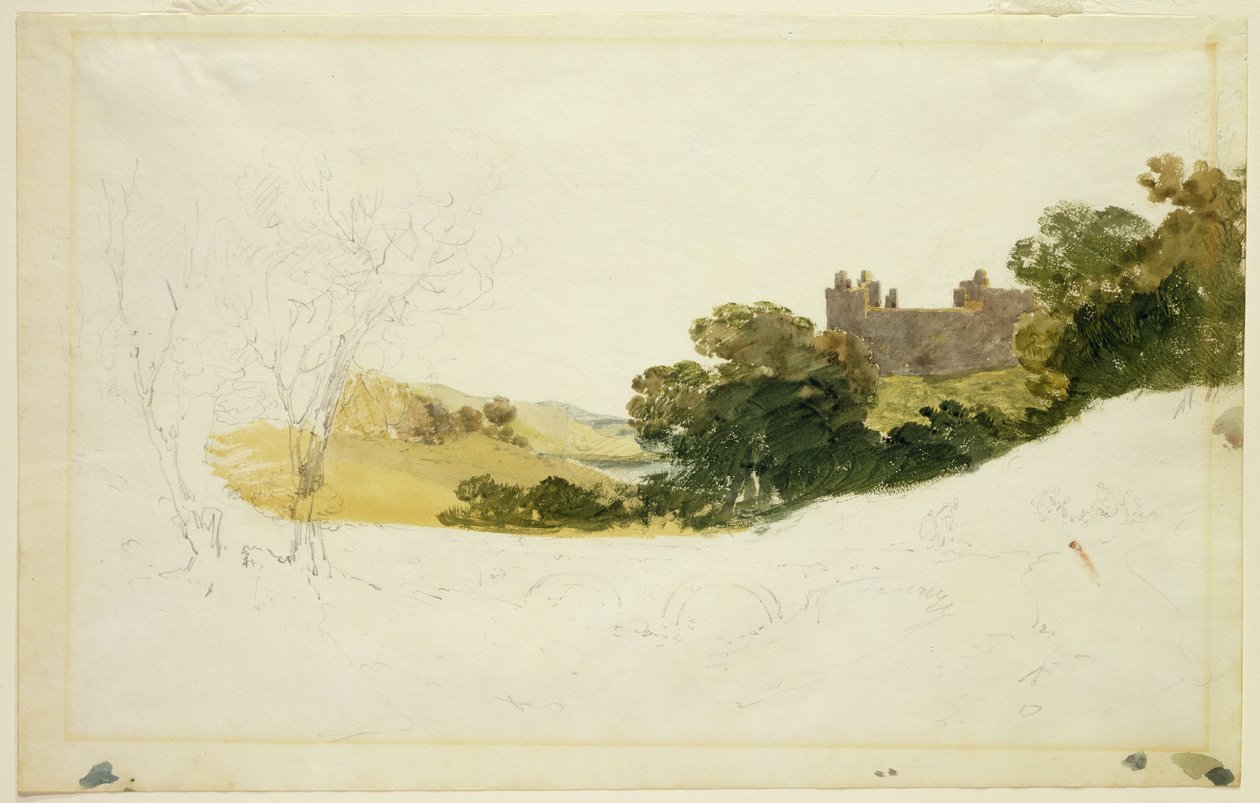 Linlithgow Palace, Skottland av Joseph Mallord William Turner