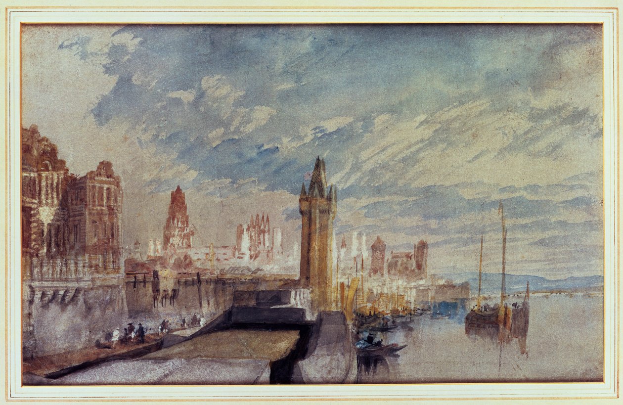 Mainz ved Rhinen av Joseph Mallord William Turner