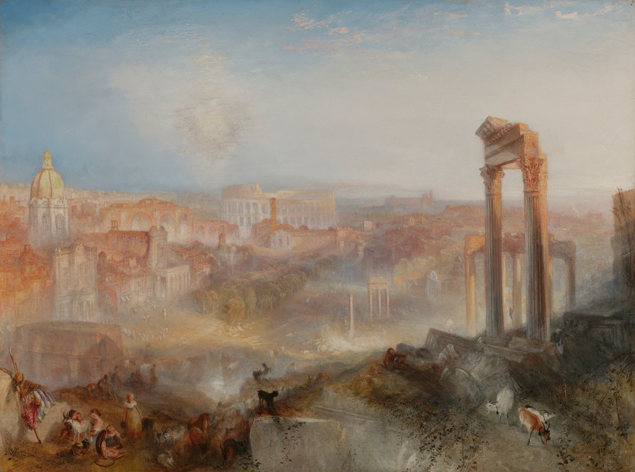 Moderne Roma, Campo Vaccino av Joseph Mallord William Turner