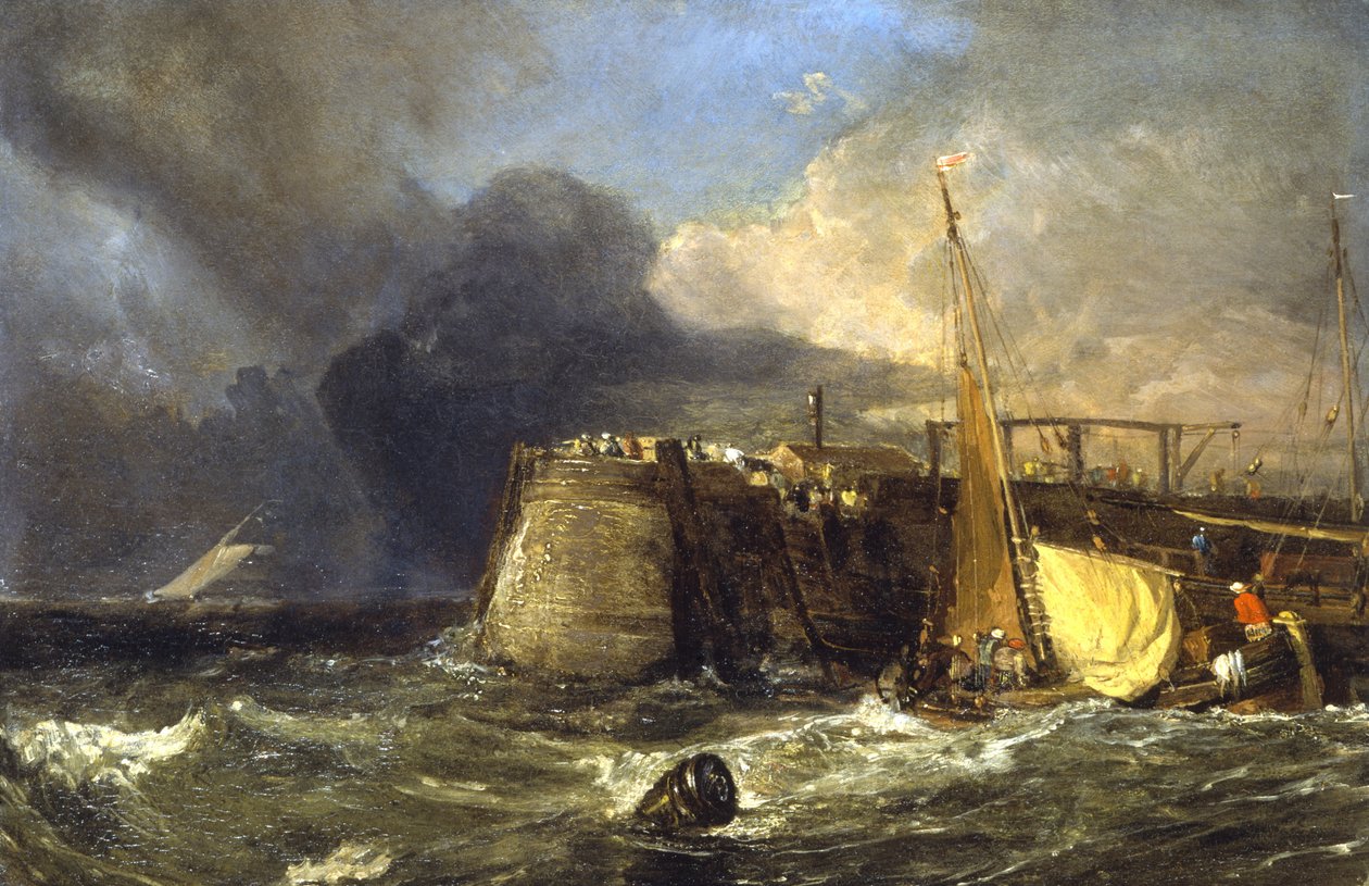Old Margate Pier (panel) av Joseph Mallord William Turner