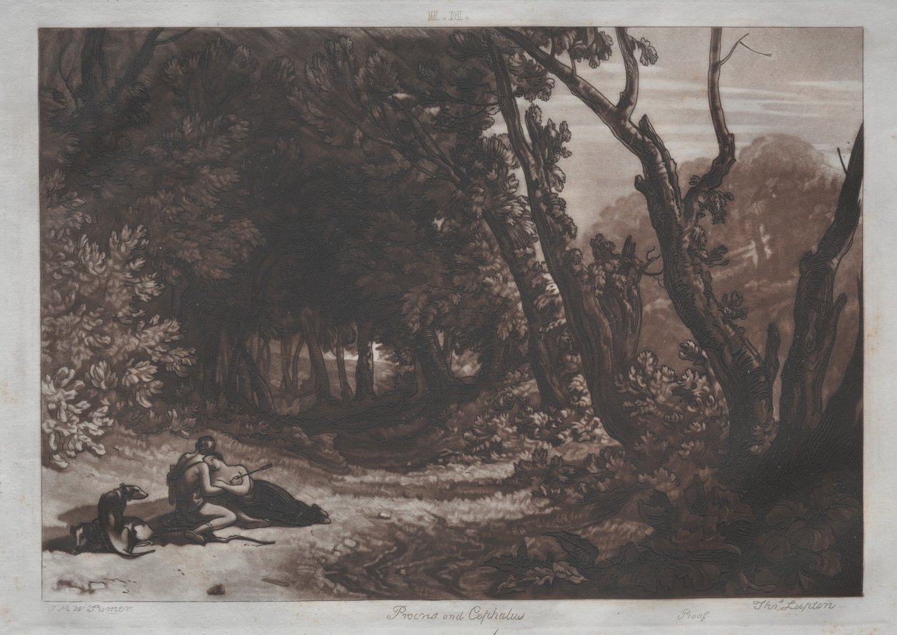 Procris og Cephalus. av Joseph Mallord William Turner
