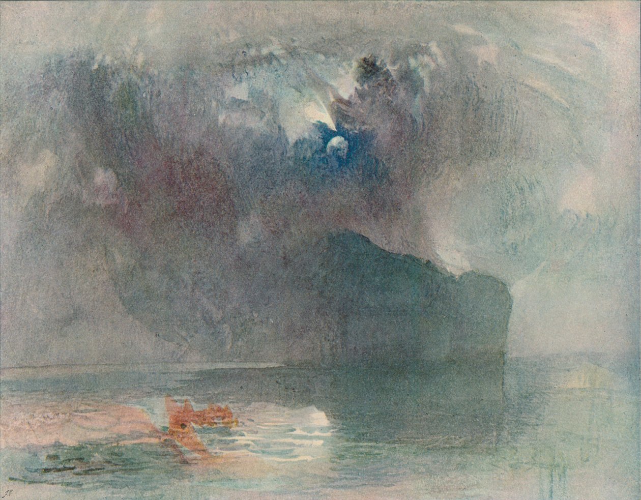 The Seelisberg: Moonlight, 1909 av Joseph Mallord William Turner