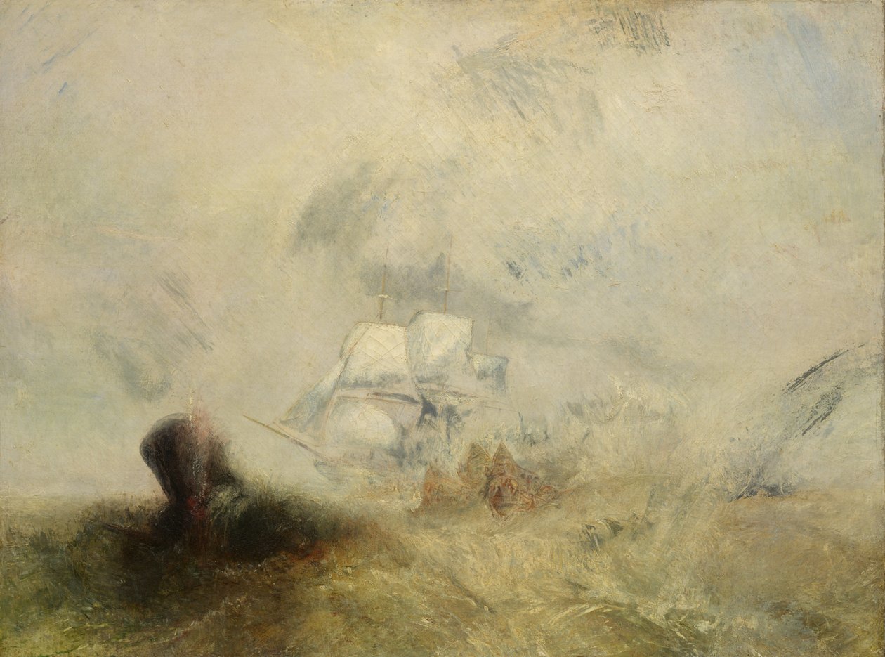 Hvalfangere, ca. 1845. av Joseph Mallord William Turner