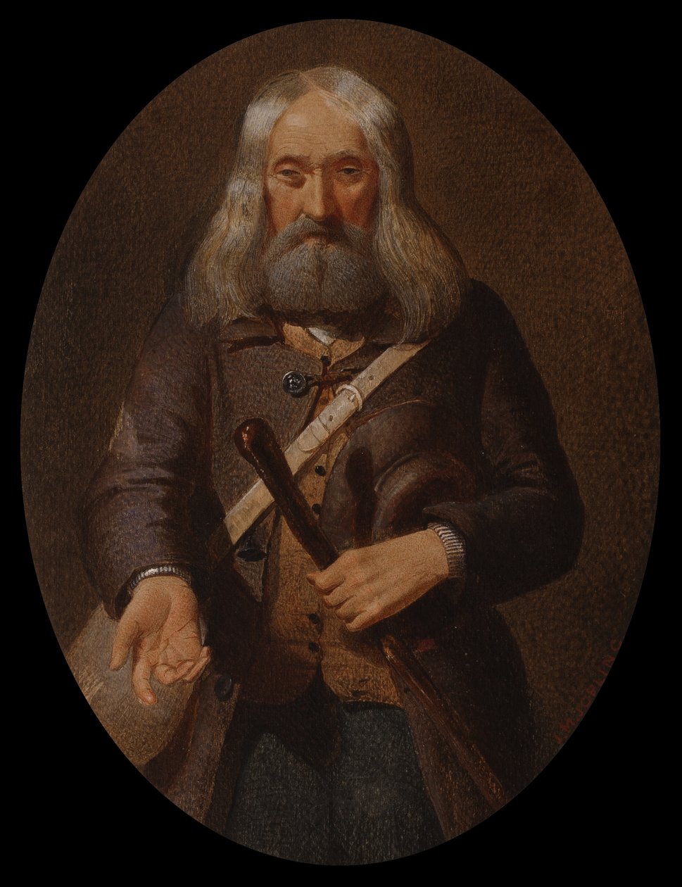 A Preacher (blekk og wc på papir) av Joseph Middleton Jopling