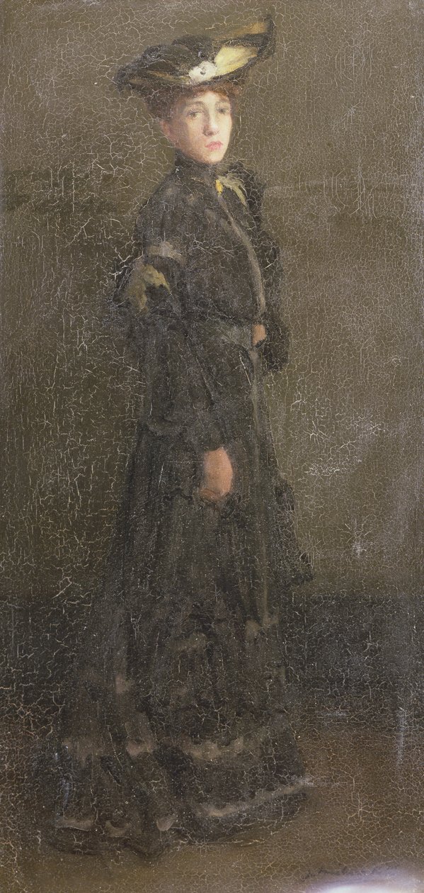 Parisian Lady (olje på lerret) av Joseph Milner Kite