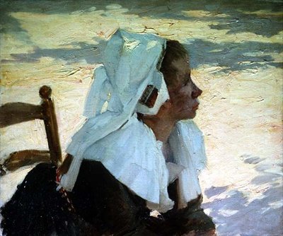 Apple-selgeren, Bretagne av Joseph Milner Kite