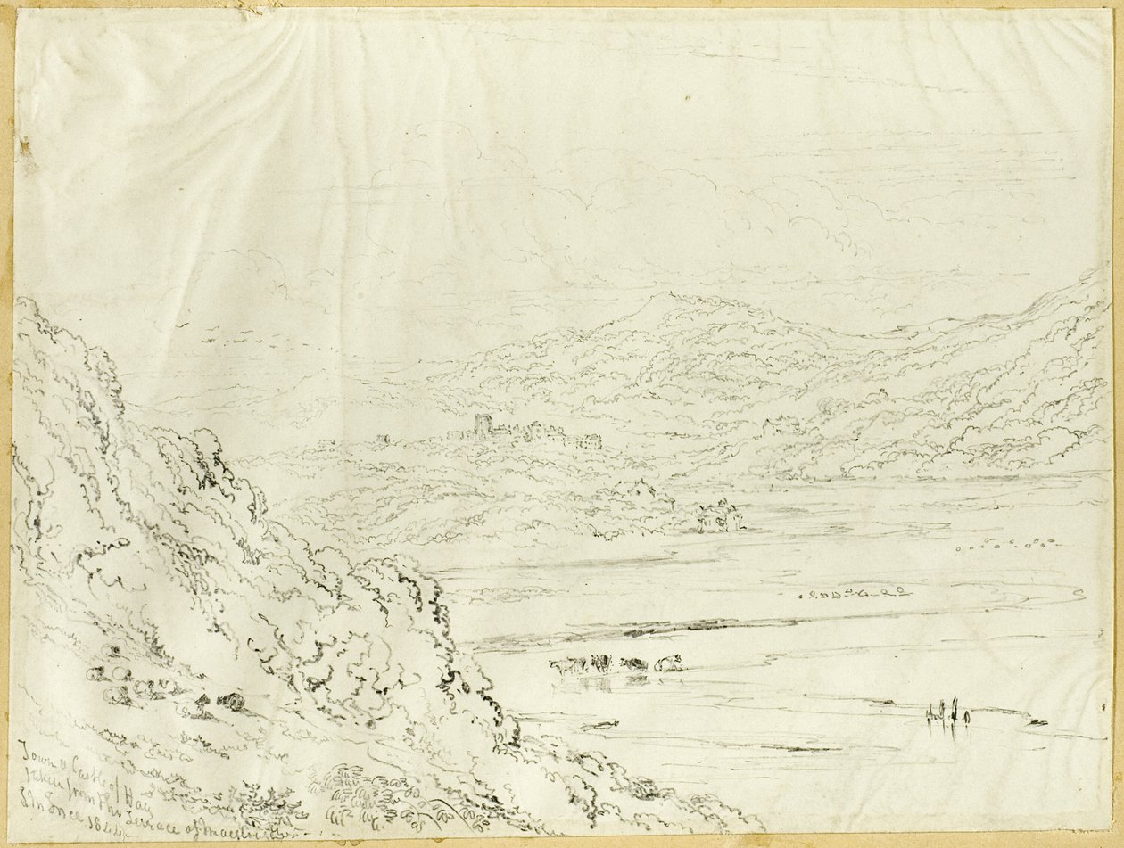 Town og Castle of Hay av Joseph Murray Ince