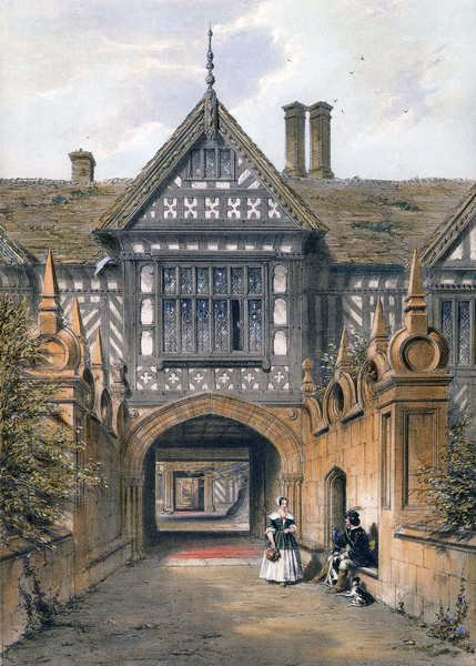 Speke Hall, Lancs av Joseph Nash