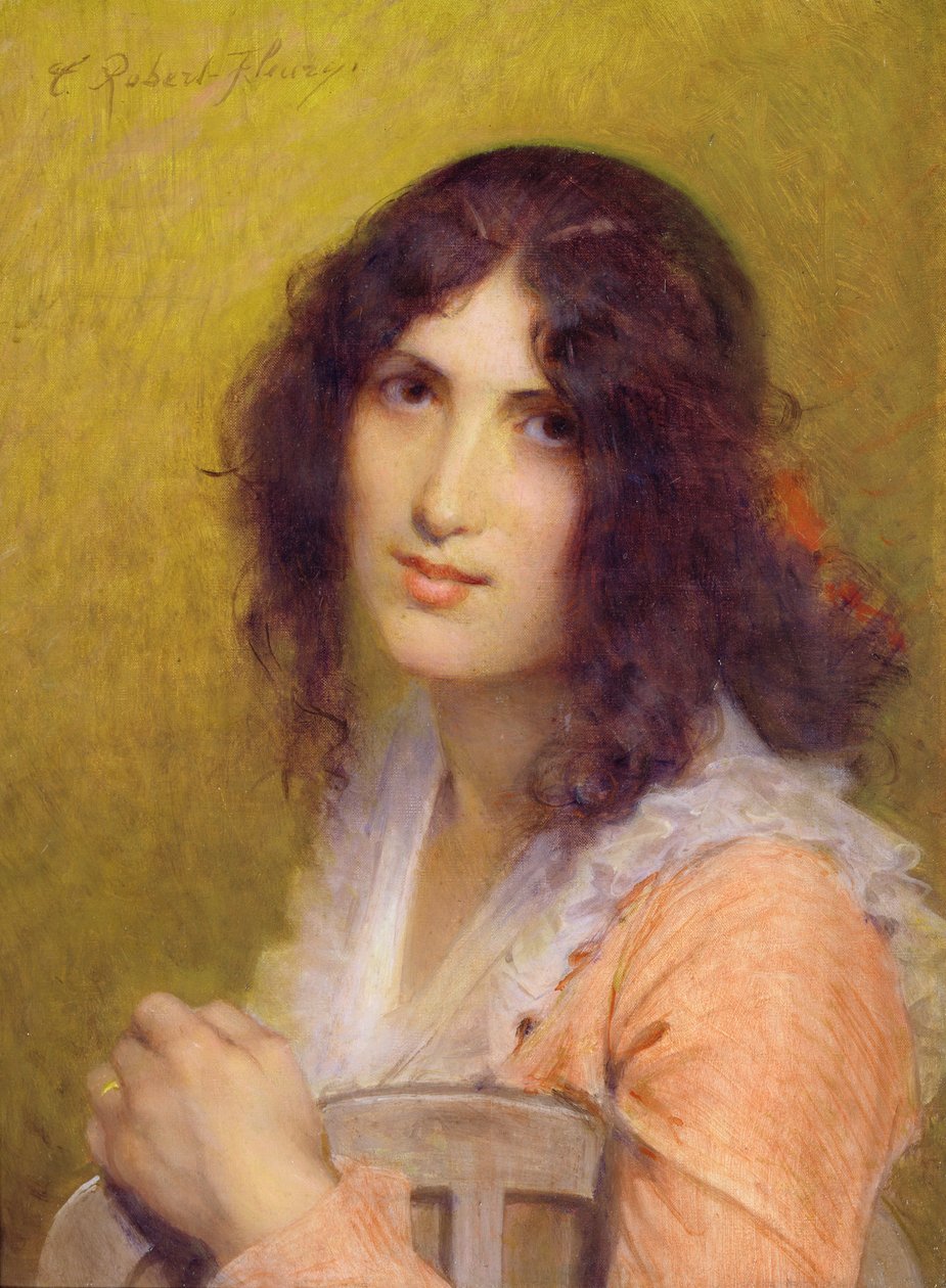 Carmella (pastell på papir) av Joseph Nicolas Robert Fleury