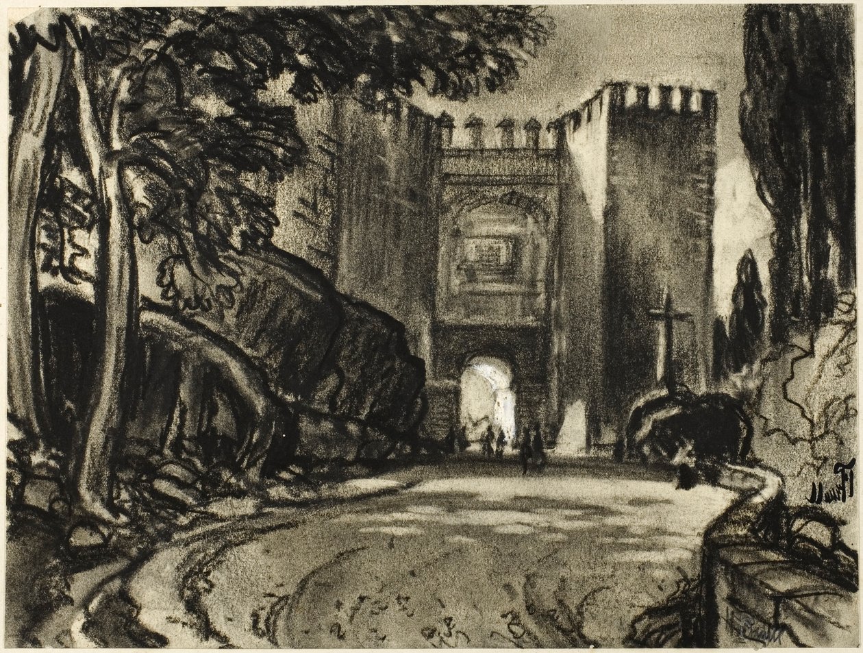 En port til Segovia av Joseph Pennell