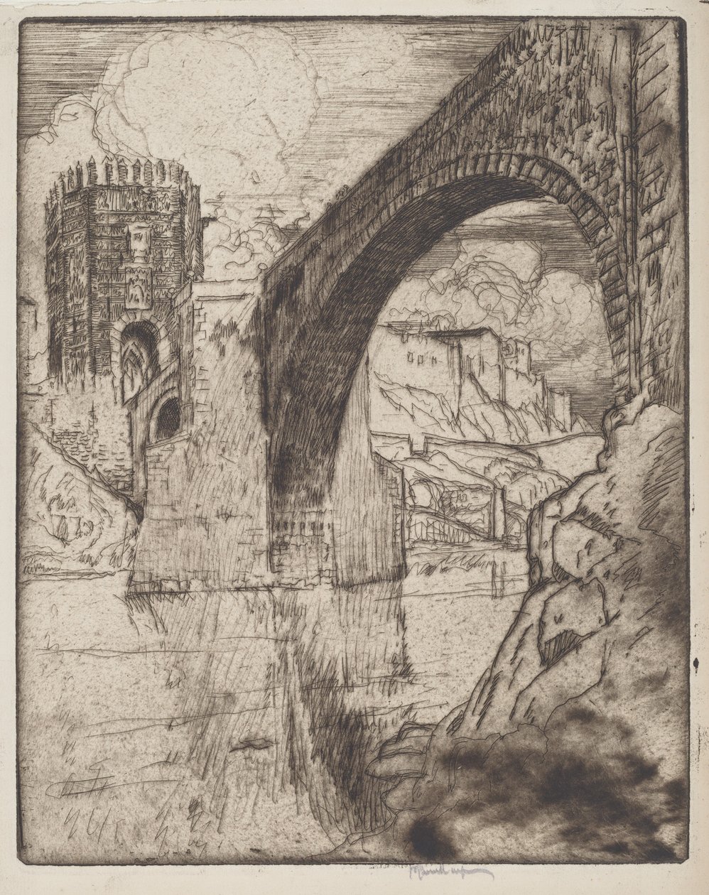 Alcantara-broen av Joseph Pennell