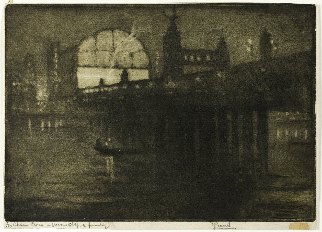 Charing Cross om natten av Joseph Pennell