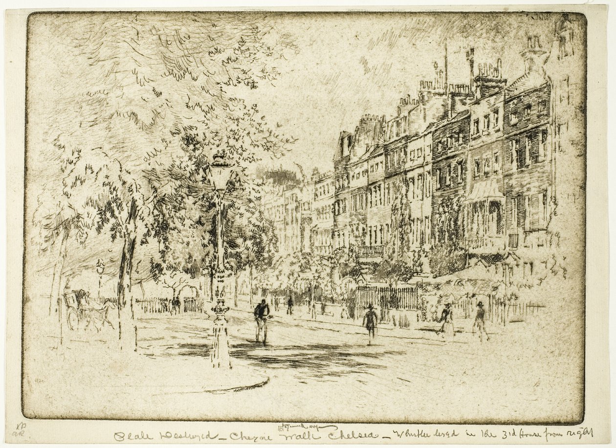 Cheyne Walk, Chelsea av Joseph Pennell