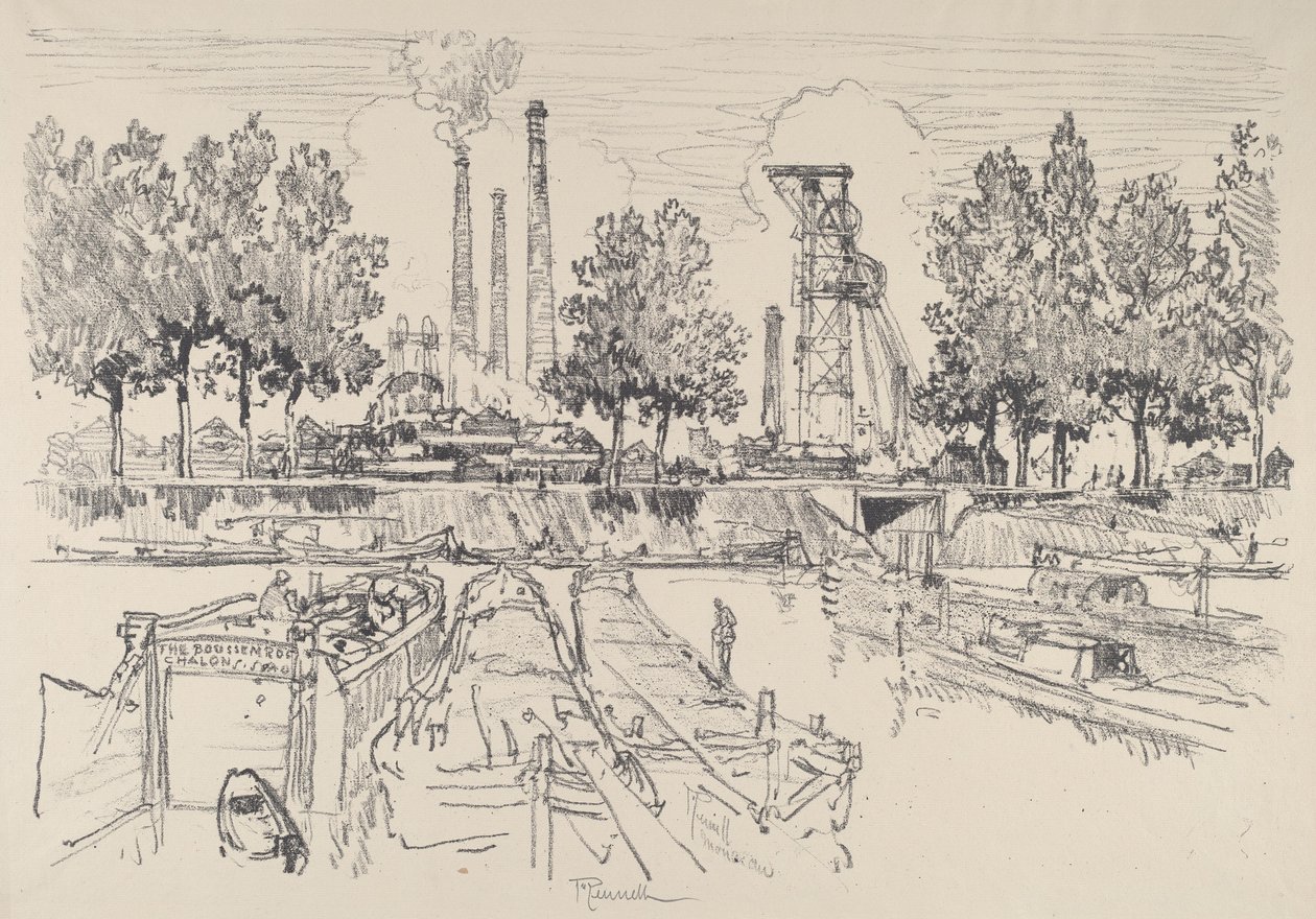 Kullgruver, Monceau, Frankrike av Joseph Pennell