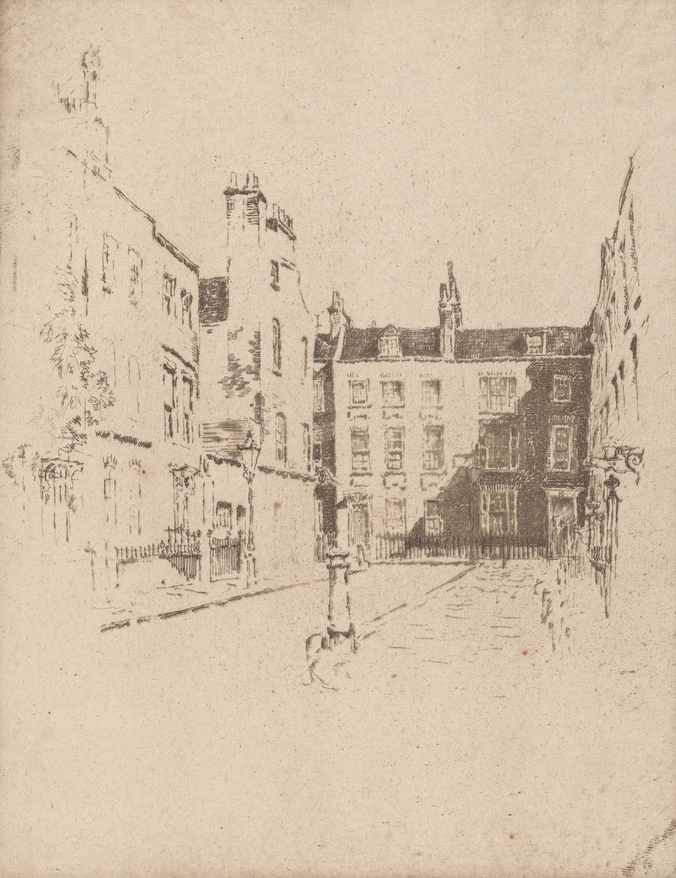 Cowley Street, Westminster, 1906. av Joseph Pennell