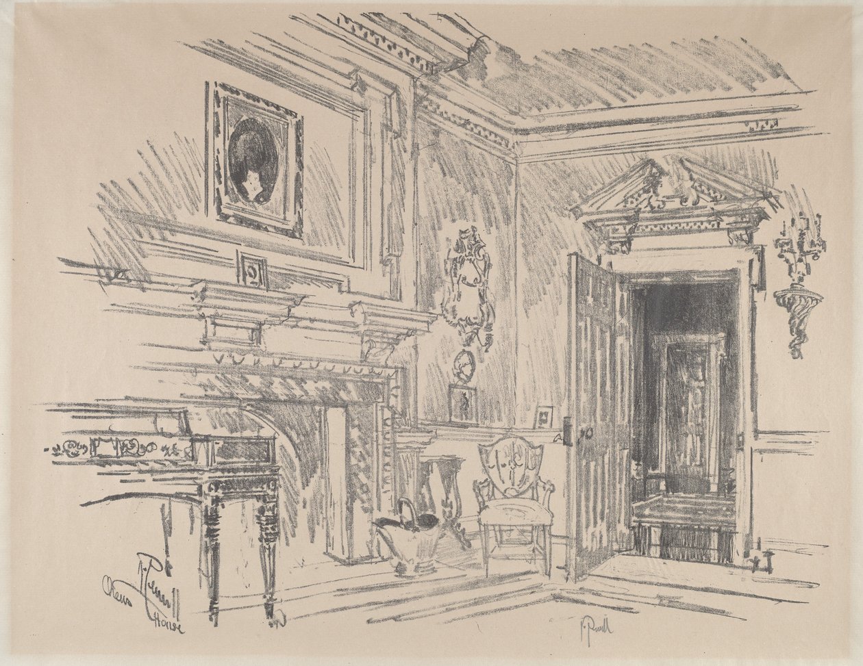 Salong på Cliveden av Joseph Pennell