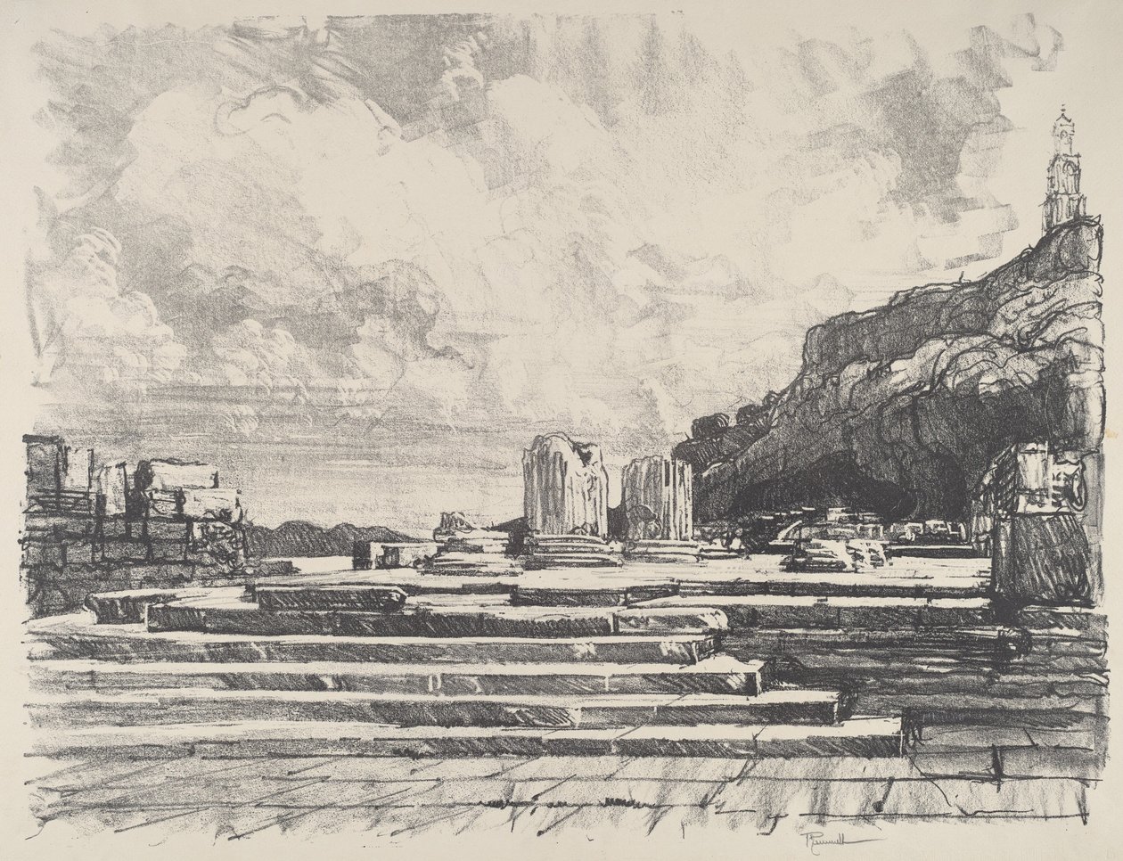 Eleusis, fortauet til tempelet av Joseph Pennell