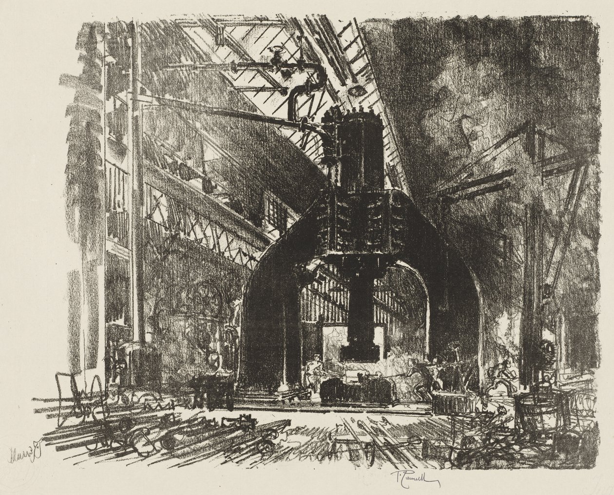 Engelsk krigsarbeid: The Great Hammer av Joseph Pennell