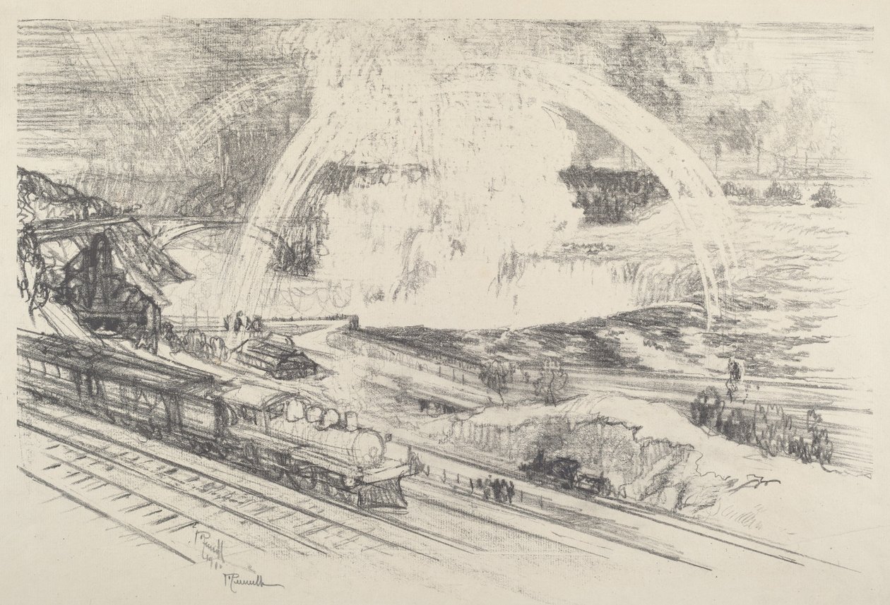 Falls Station, Niagara, 1910. av Joseph Pennell