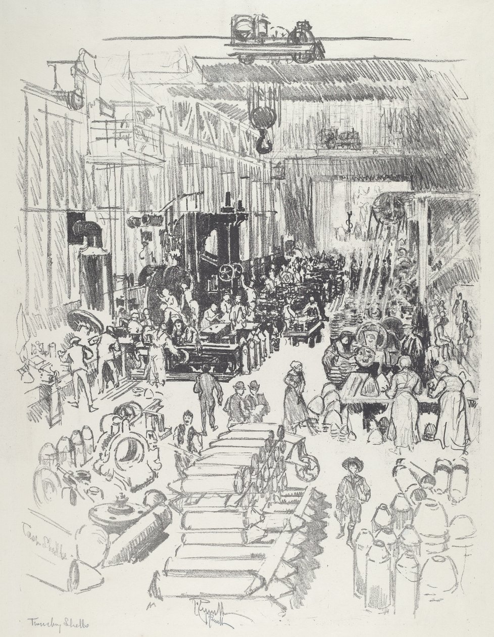 Etterbehandling skjell av Joseph Pennell
