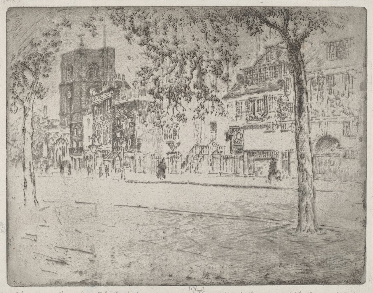 Huset der Whistler døde, 1904. av Joseph Pennell