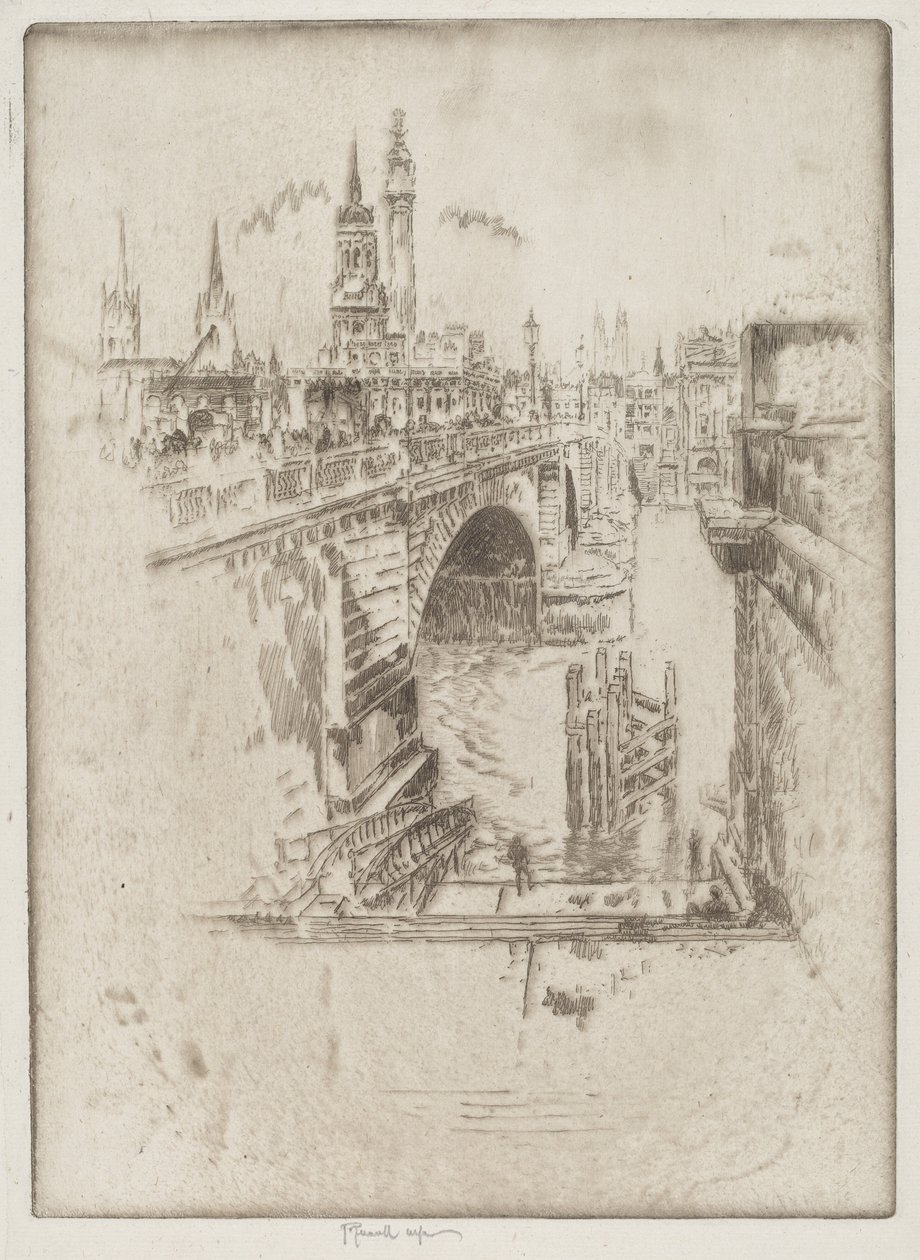 London Bridge-trapper av Joseph Pennell