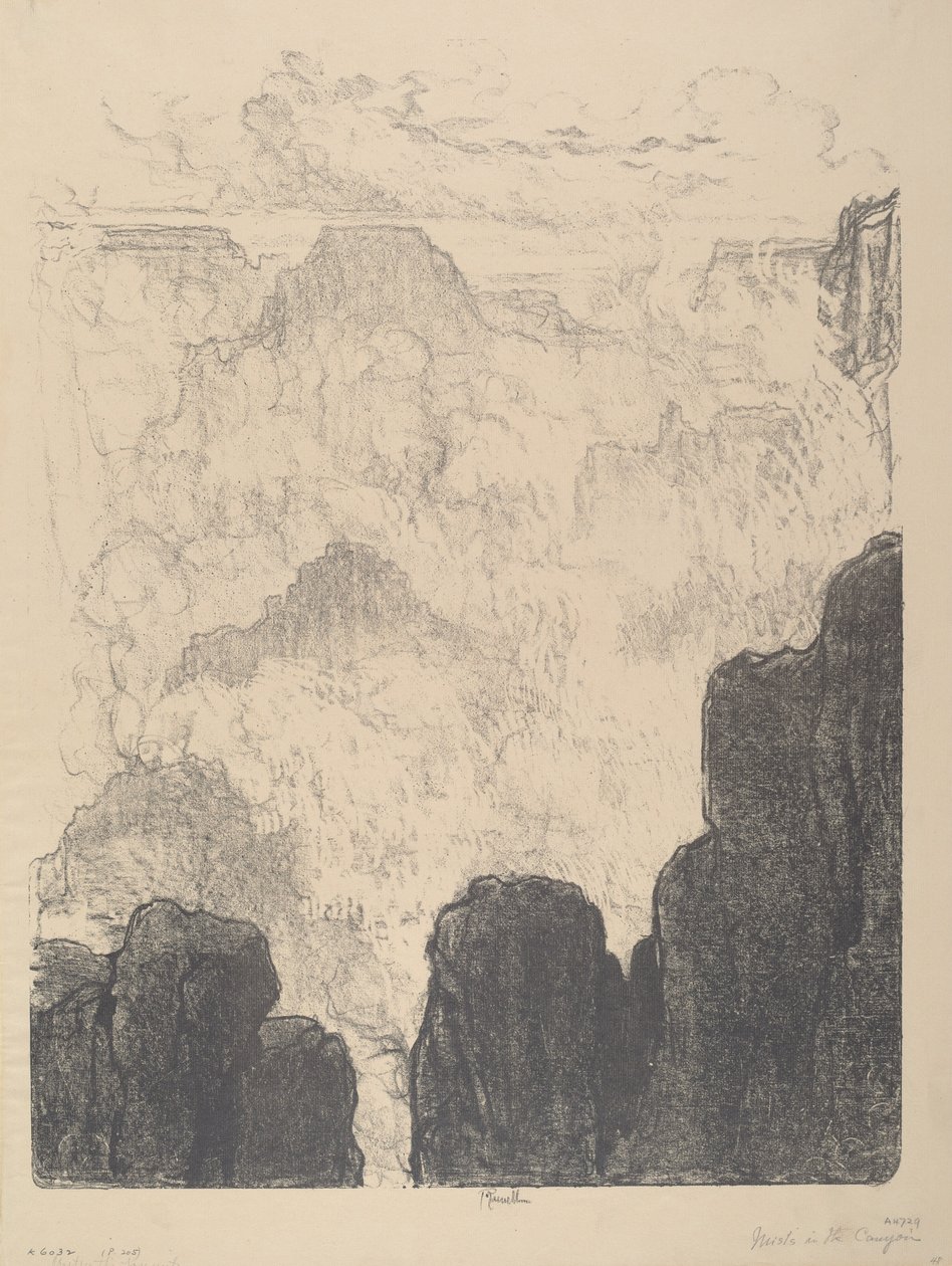 Mists in the Canyon, No.II, 1912. av Joseph Pennell