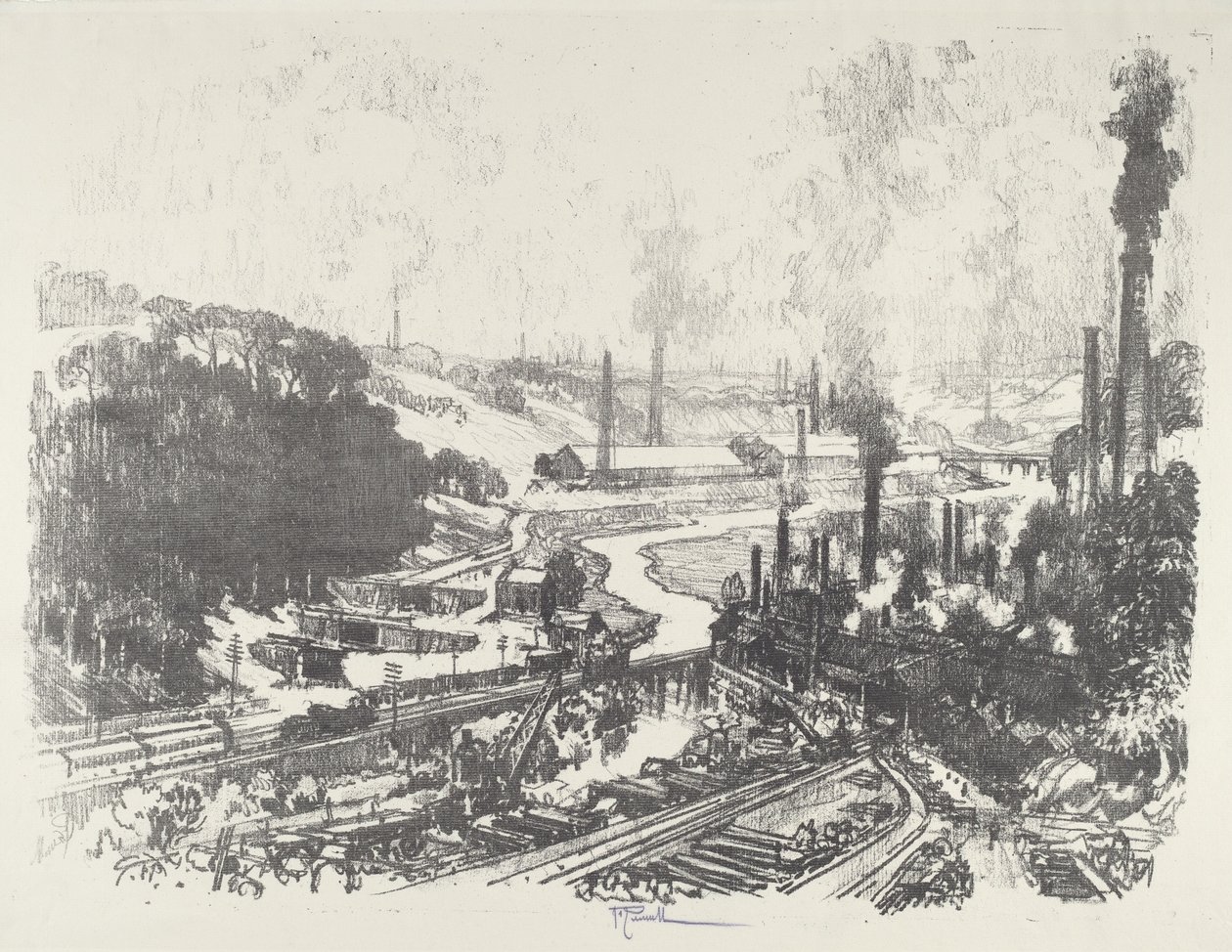 Ammunisjonsverk, 1916. av Joseph Pennell