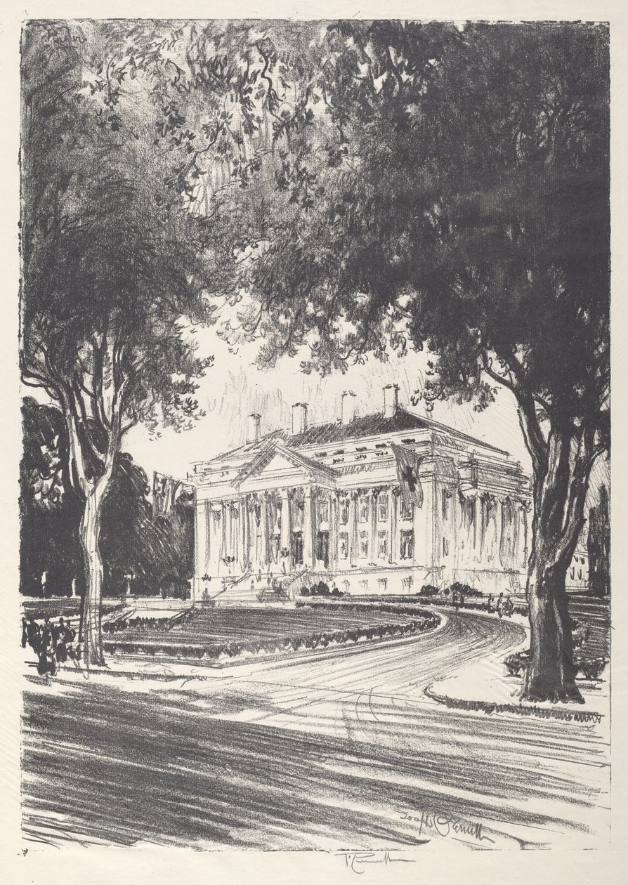 Nasjonalt Røde Kors hovedkvarter, Washington, 1919. av Joseph Pennell