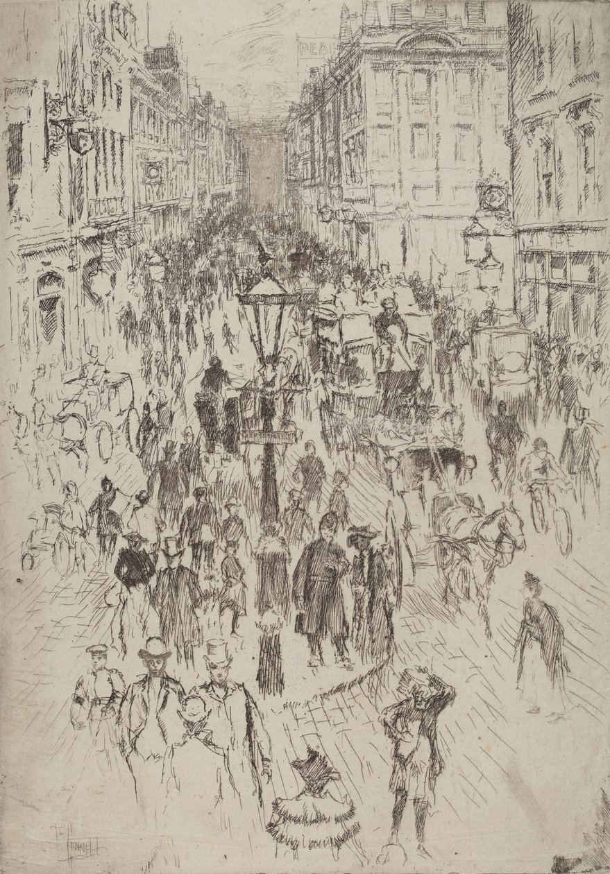 New Oxford Street, London, 1893. av Joseph Pennell
