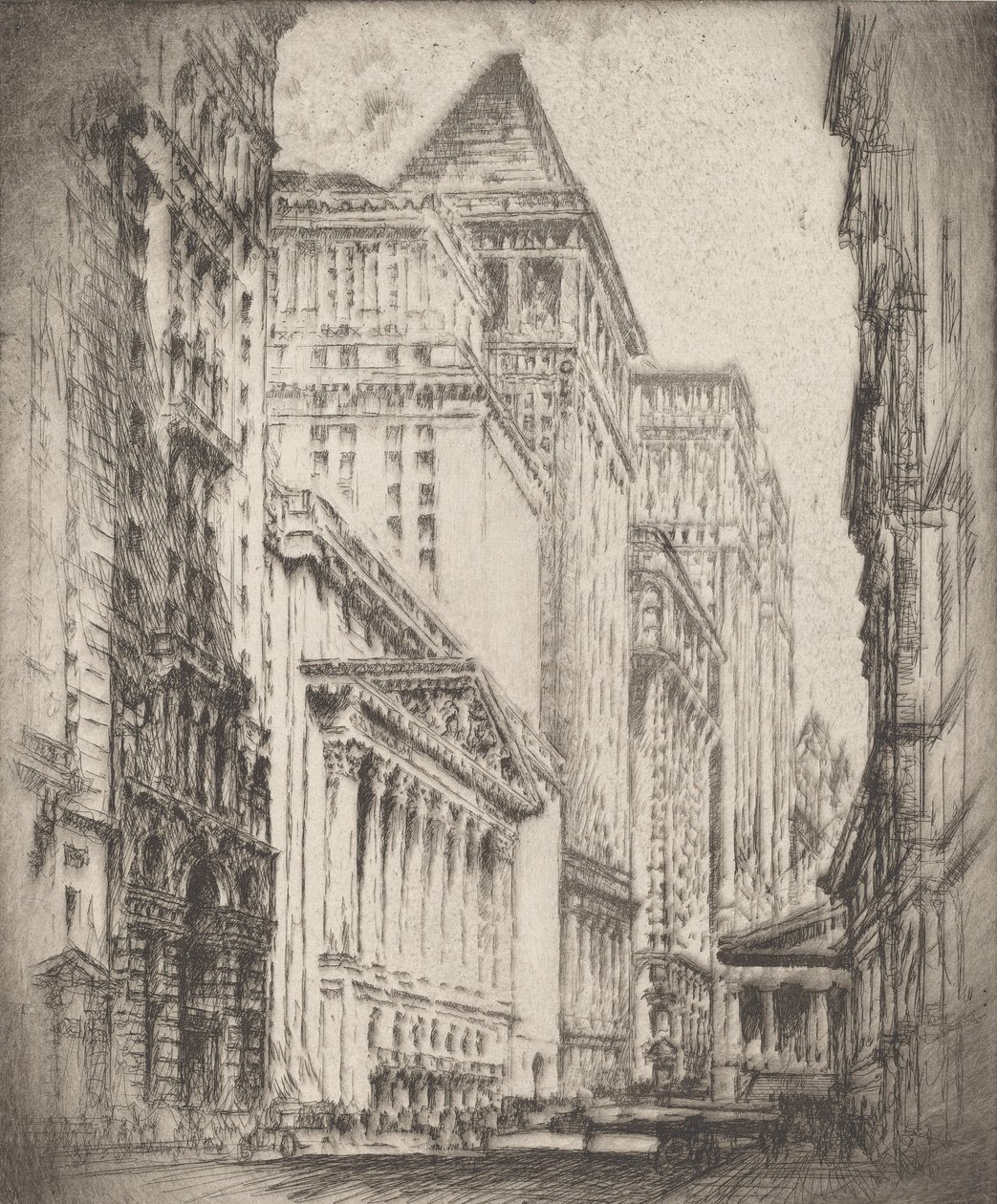 New York Stock Exchange, 1923. av Joseph Pennell
