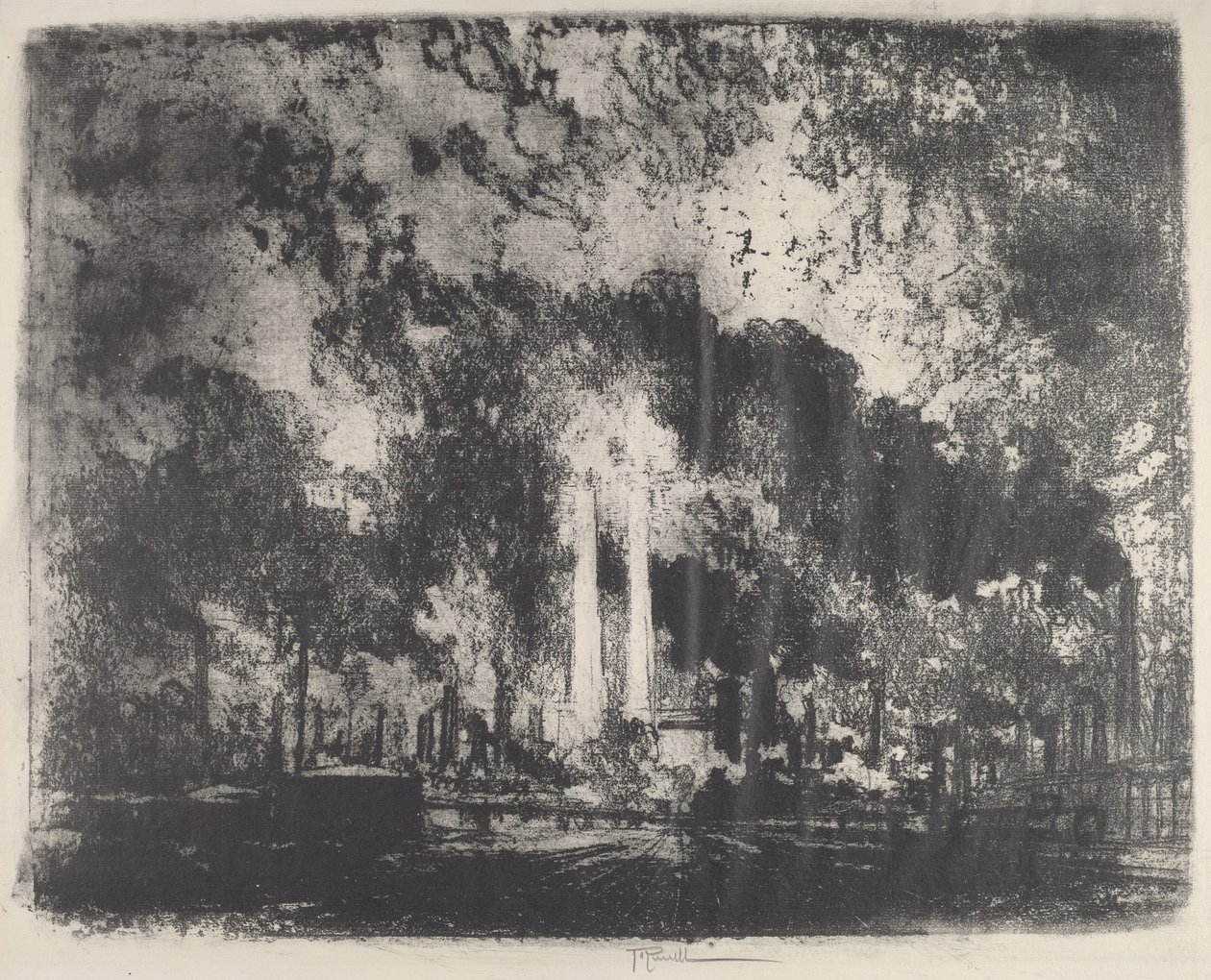 Oljeraffinering, Whiting, Indiana, 1915. av Joseph Pennell