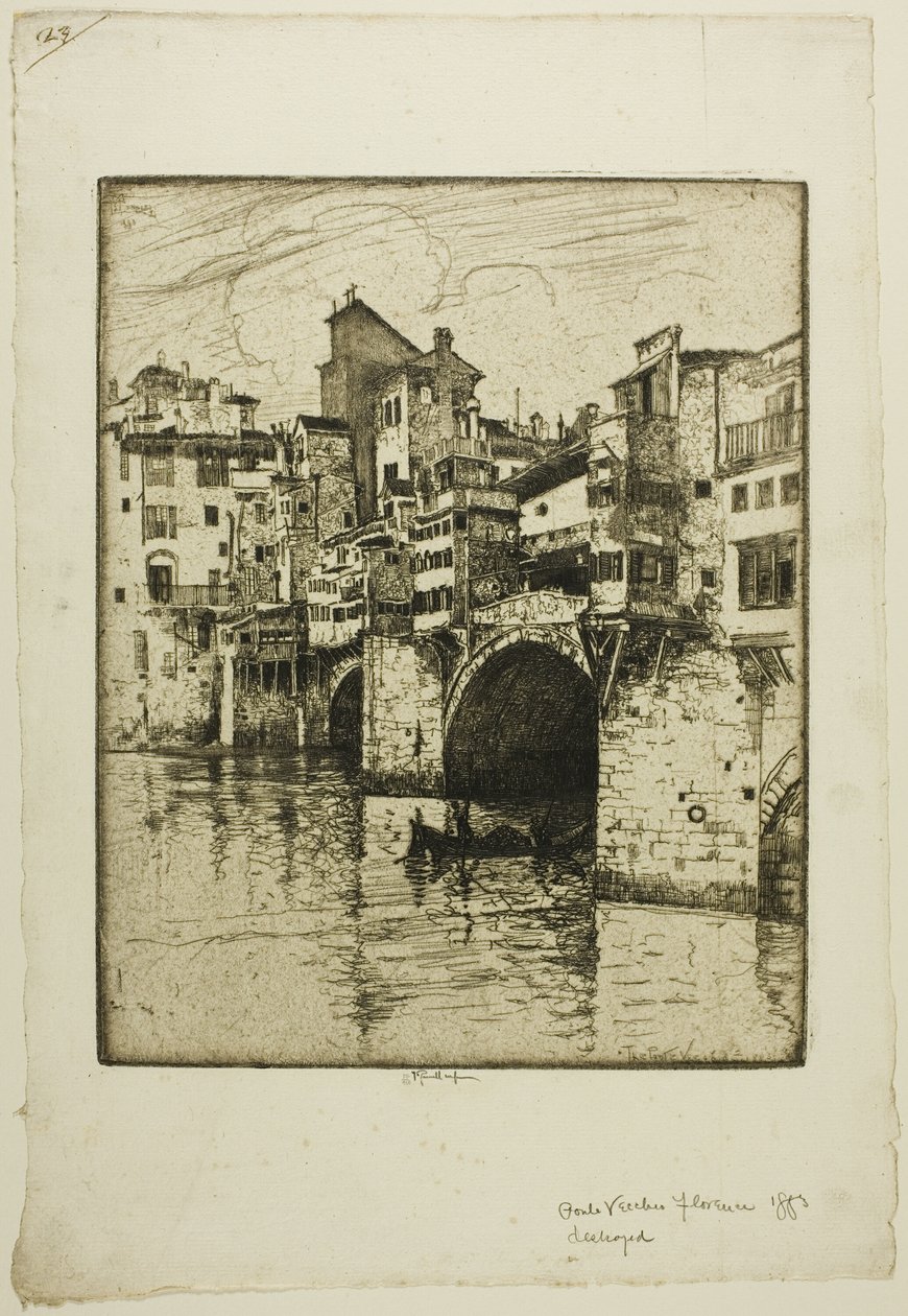 Ponte Vecchio, Firenze av Joseph Pennell