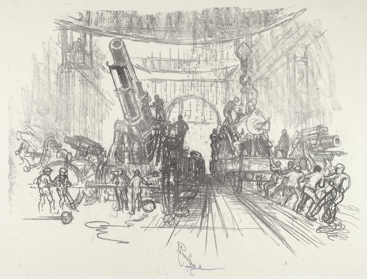 Klar for krig, 1916. av Joseph Pennell