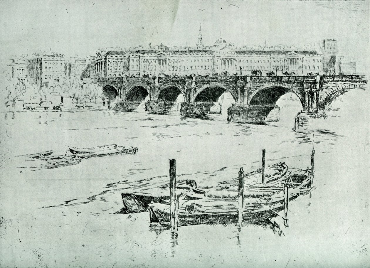 Somerset House, 1928. av Joseph Pennell