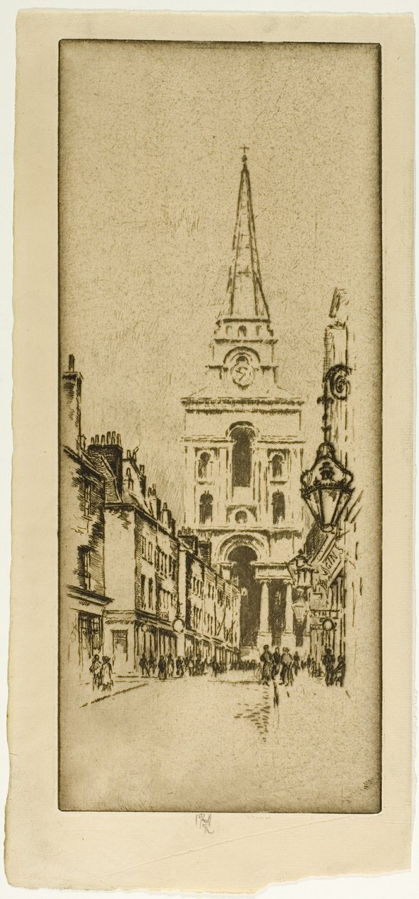 Spitalfields kirke av Joseph Pennell