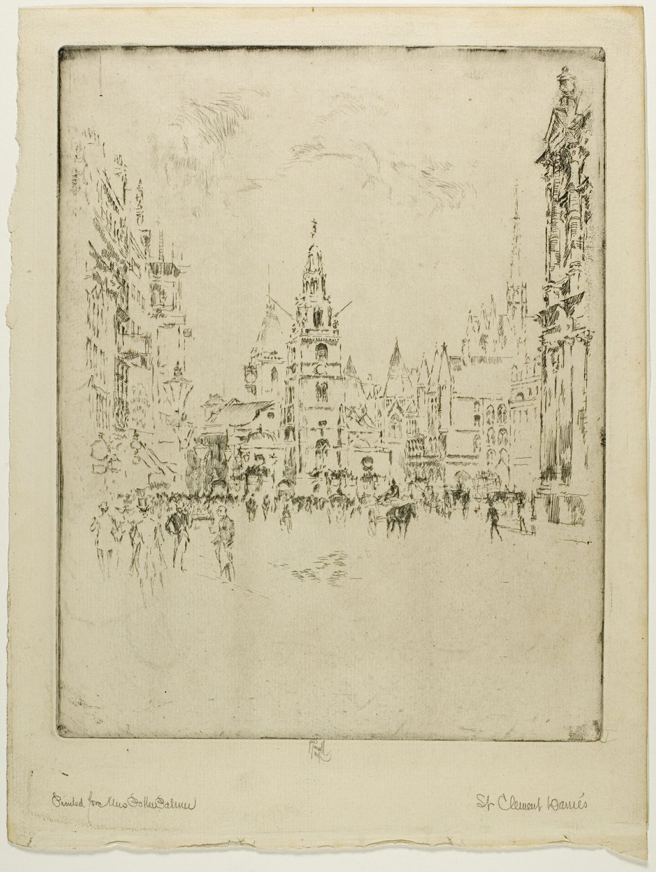 St. Clements Danes av Joseph Pennell