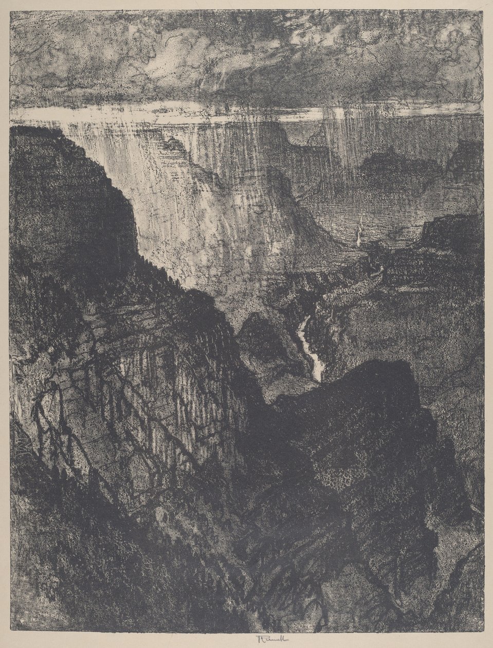 Storm i Grand Canyon, 1912. av Joseph Pennell