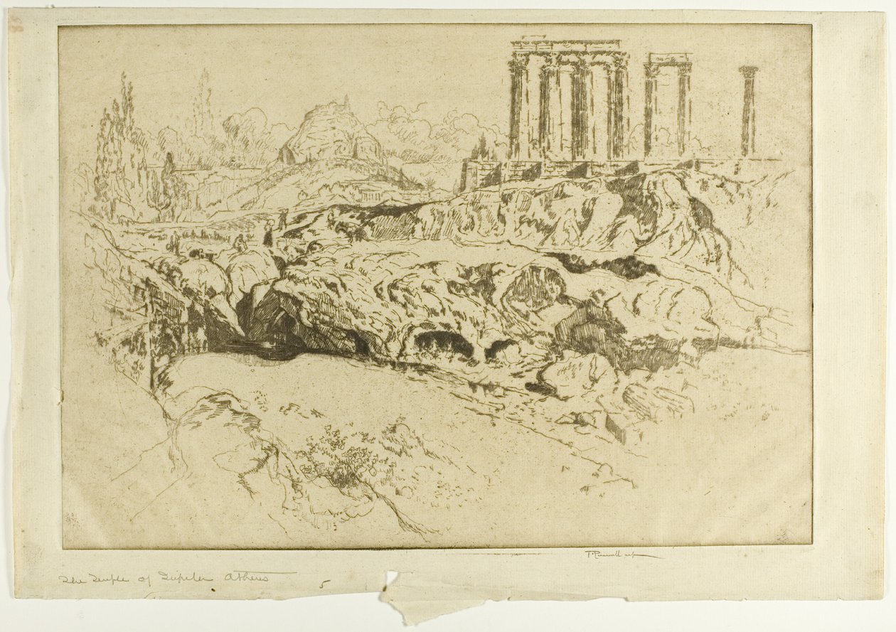 Jupiter-tempelet, Athen av Joseph Pennell