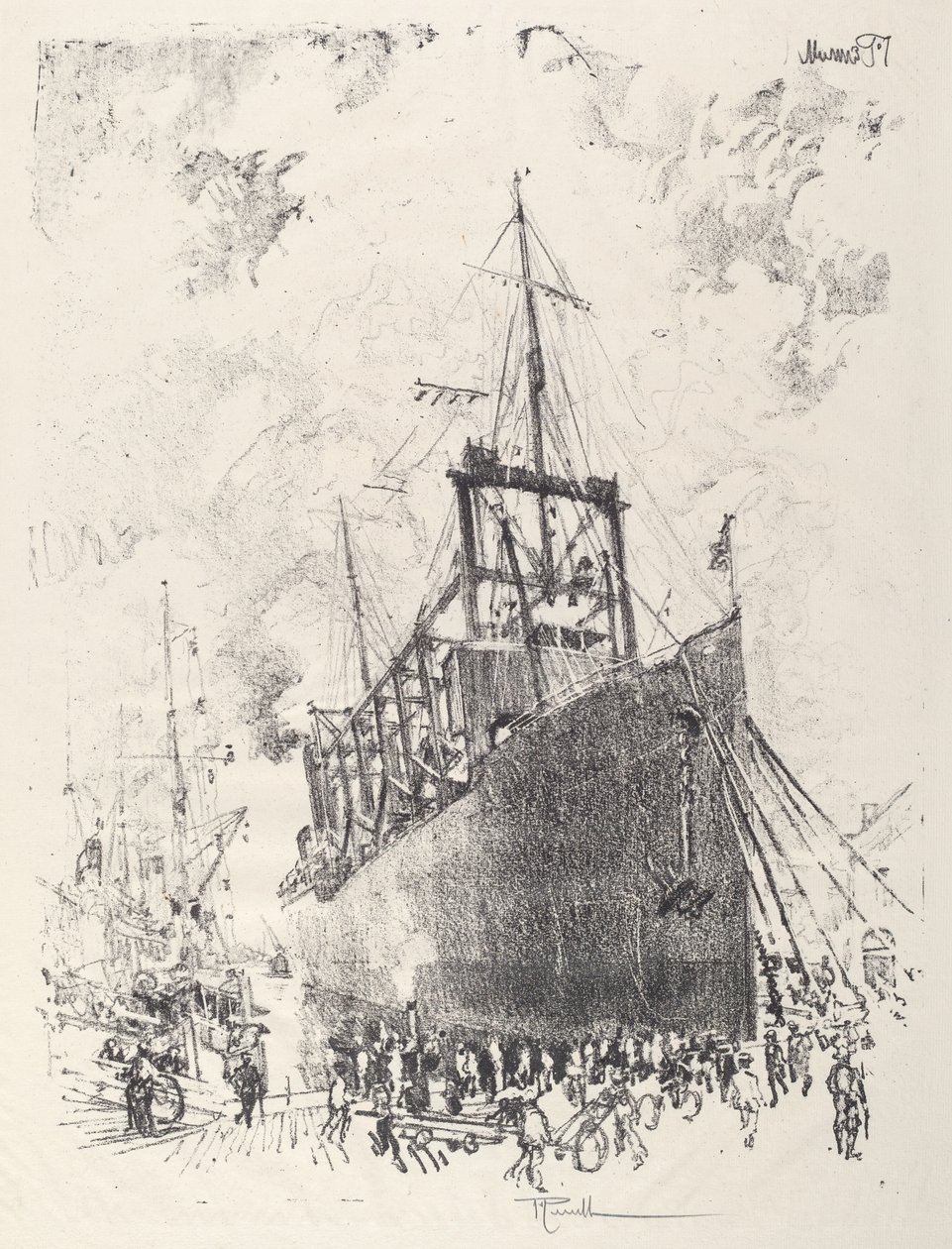 The Collier, 1917. av Joseph Pennell