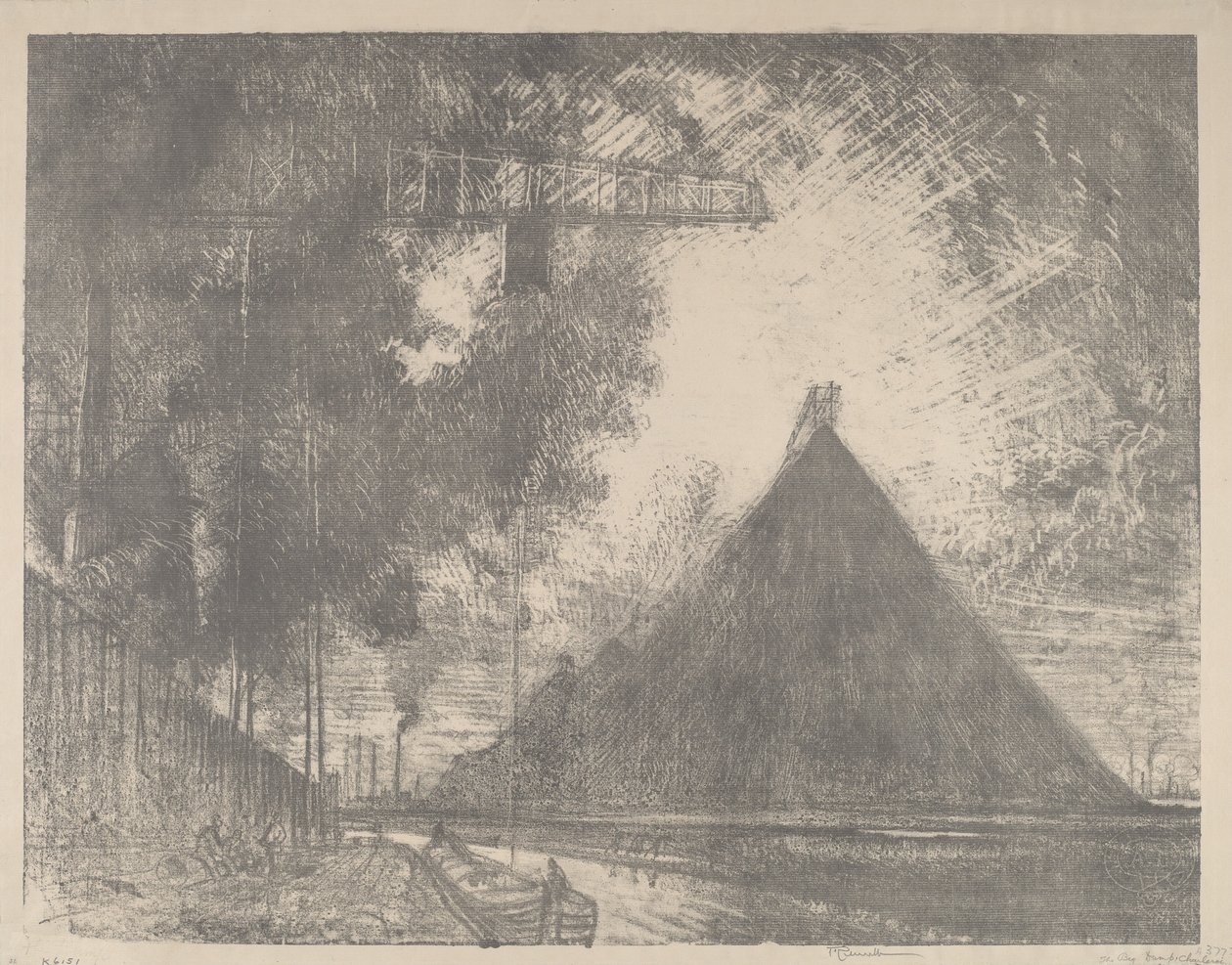 Dumpen, Charleroi av Joseph Pennell