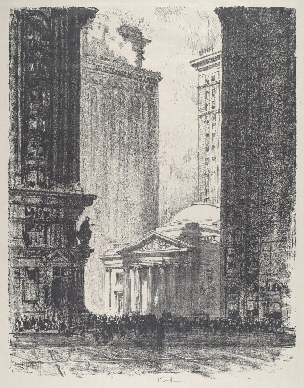The Girard Trust Company, 1912. av Joseph Pennell