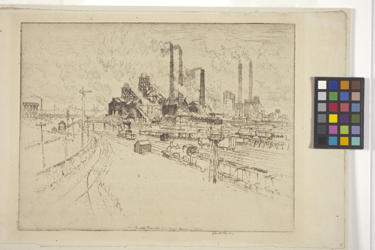 The Great Main, nær Sheffield (etsing) av Joseph Pennell
