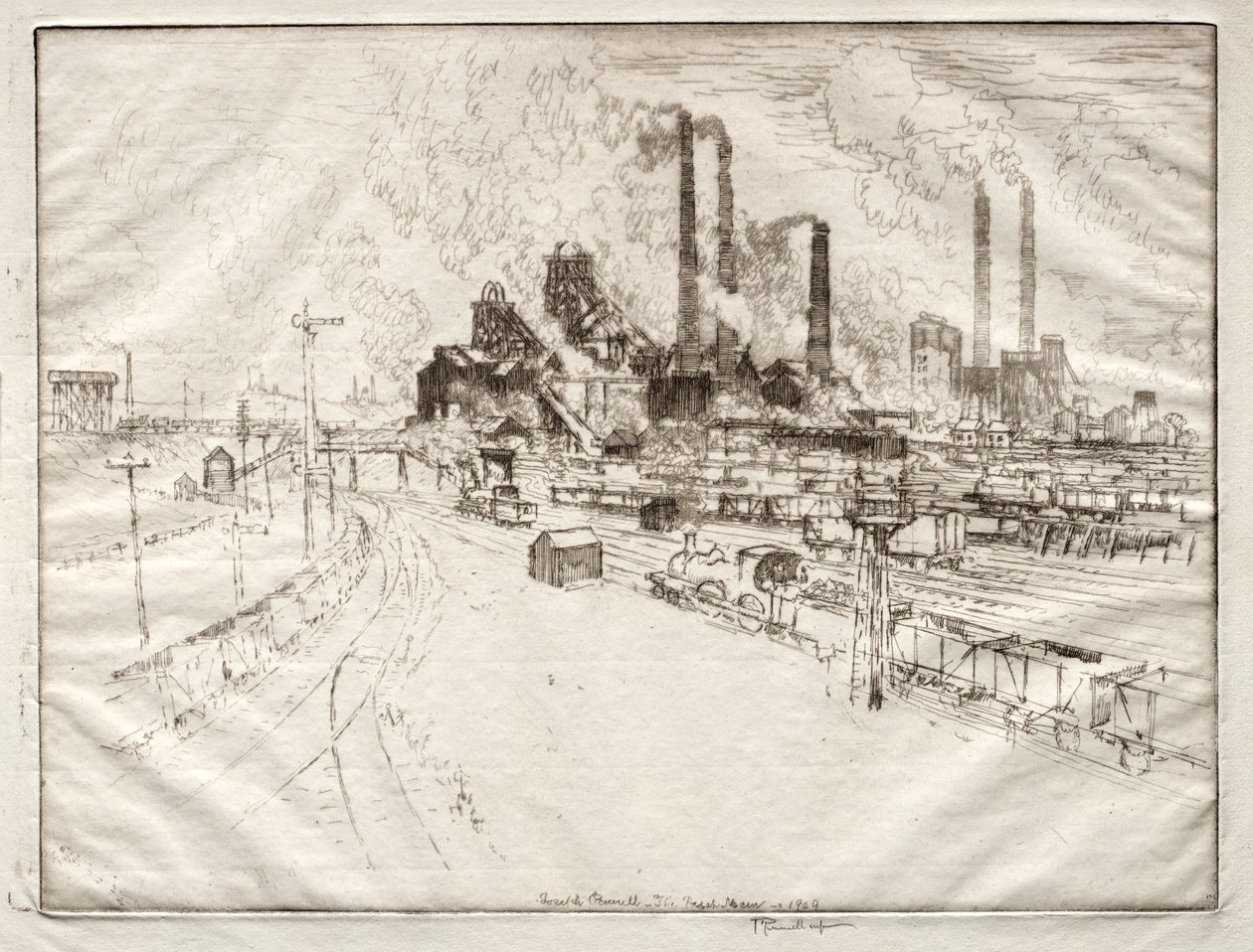 The Great Main, nær Sheffield av Joseph Pennell