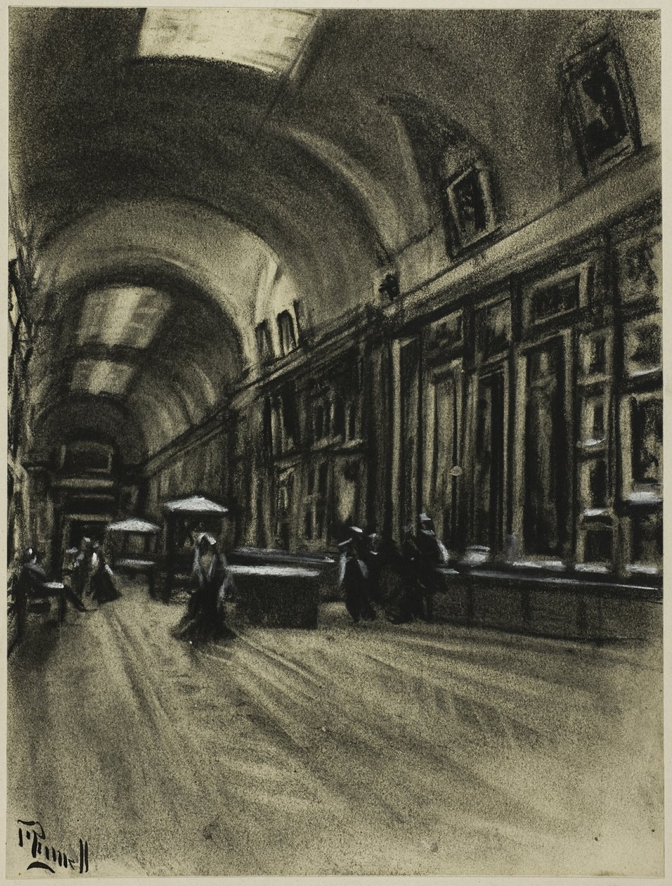 The Long Gallery, Prado av Joseph Pennell