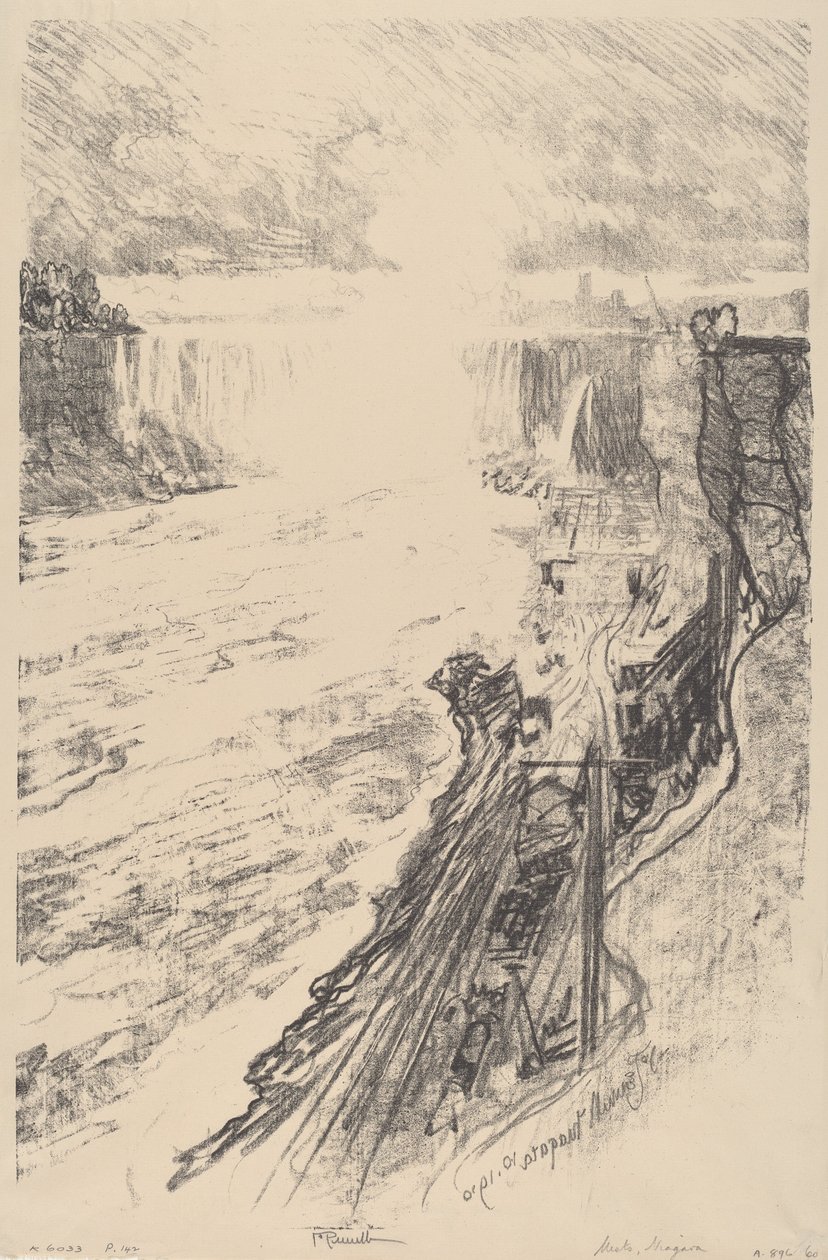 The Mystery of the Mist, 1910. av Joseph Pennell