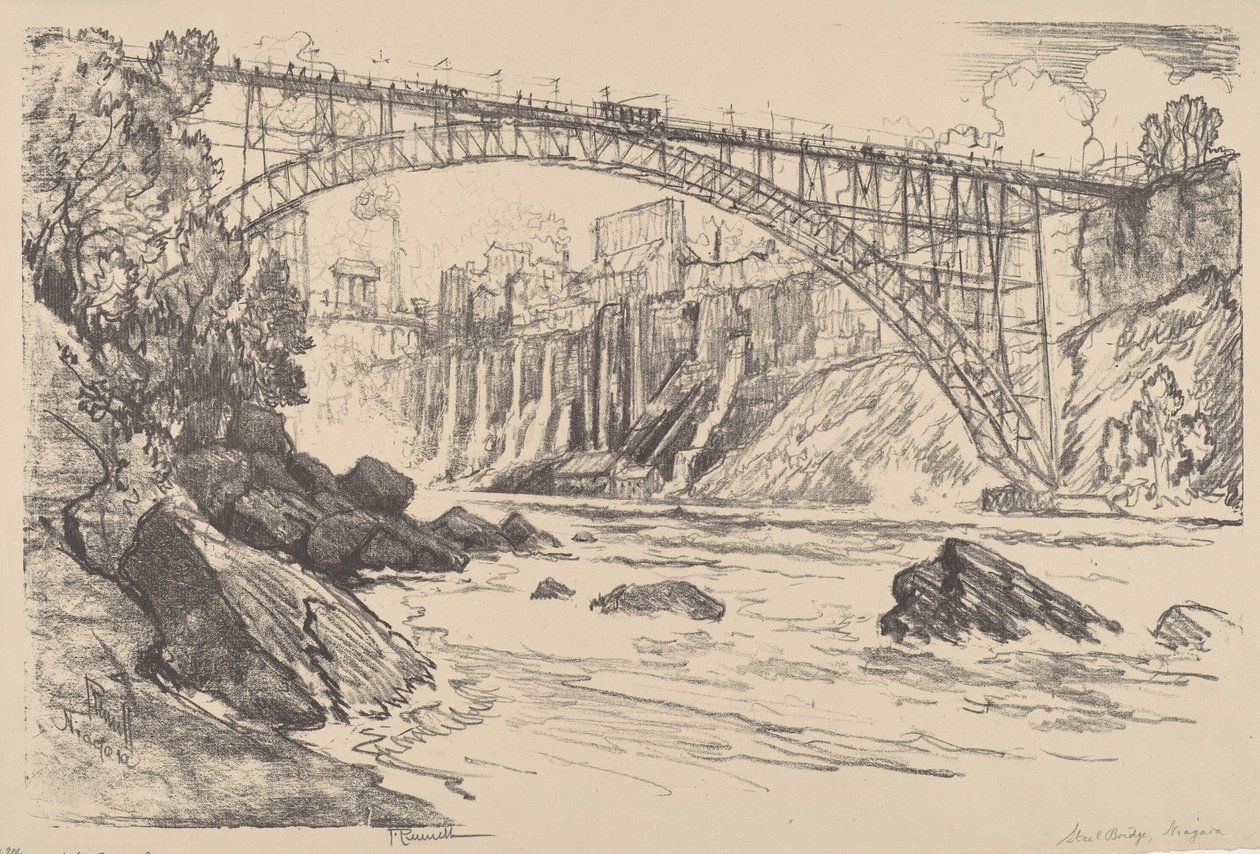 Stålbroen, 1910. av Joseph Pennell