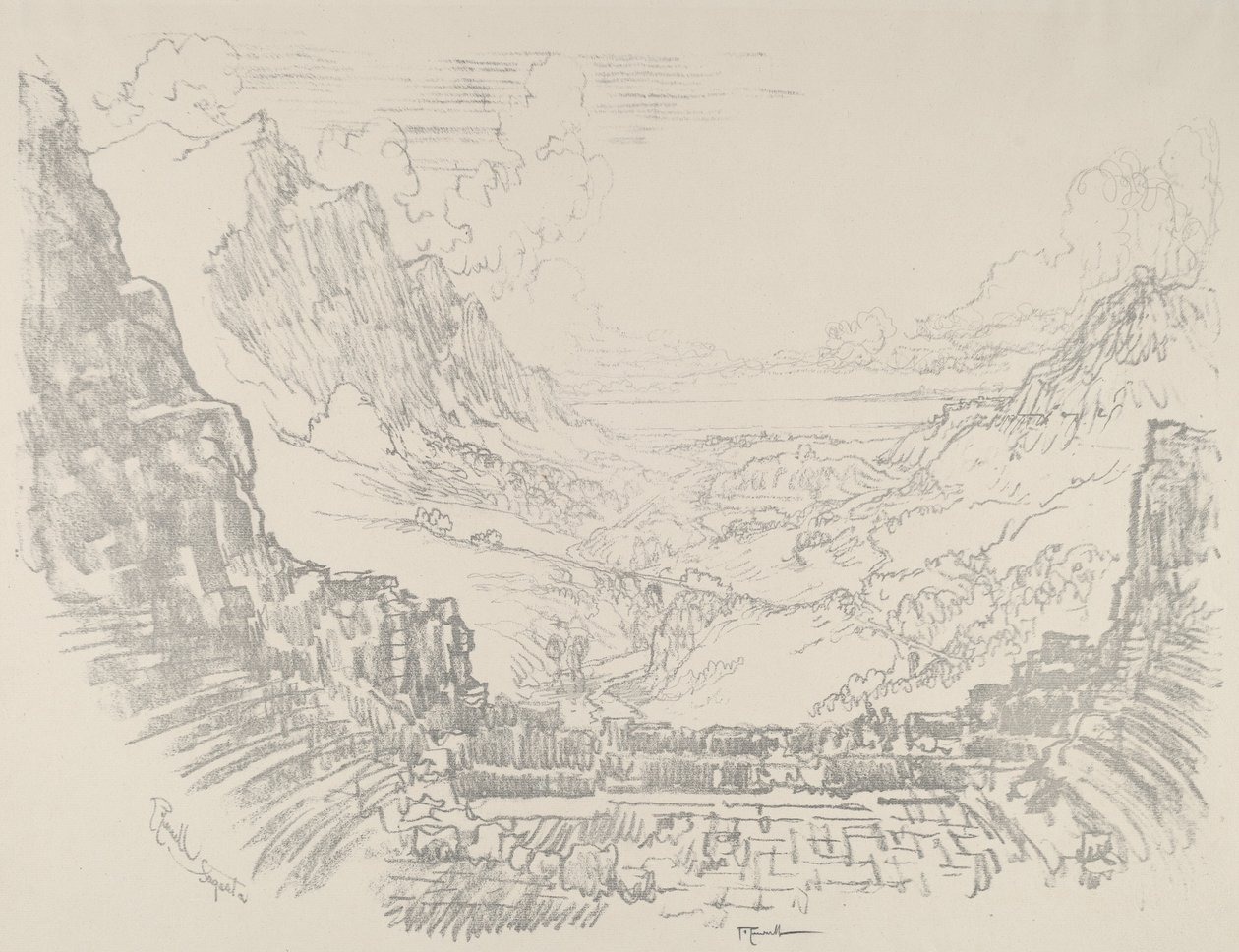 Teateret, Segesta av Joseph Pennell