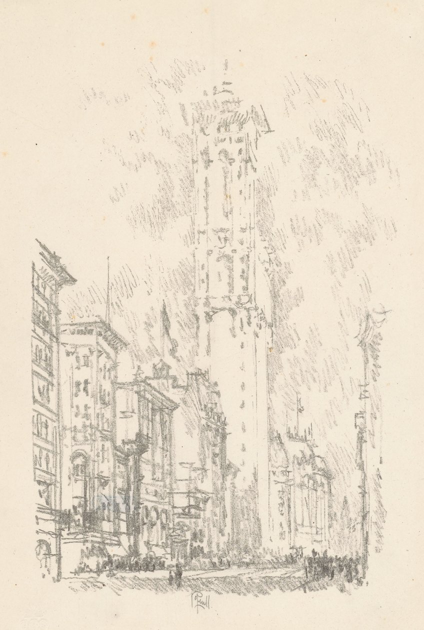 Times Building av Joseph Pennell