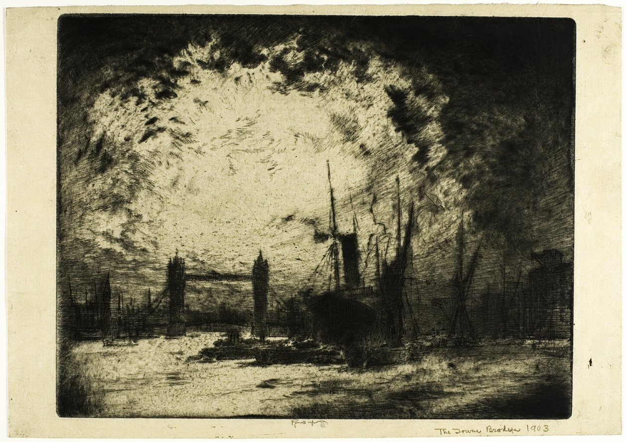 Tårnbroen, kveld av Joseph Pennell